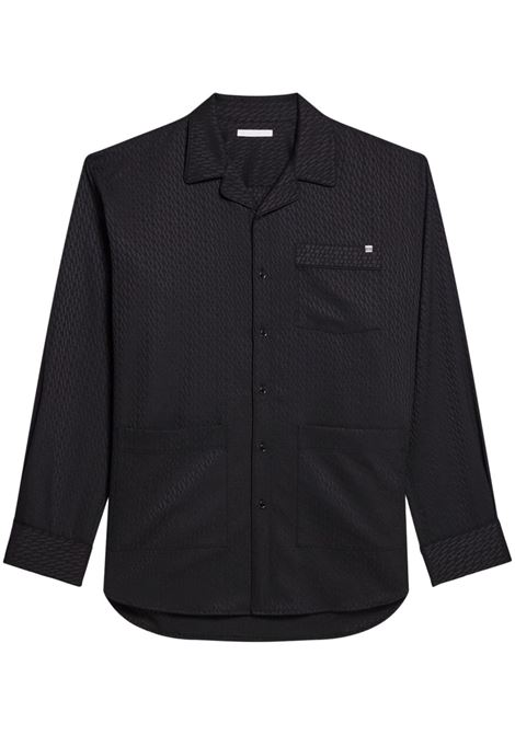 Camicia con stampa geometrica in nero Helmut lang - uomo